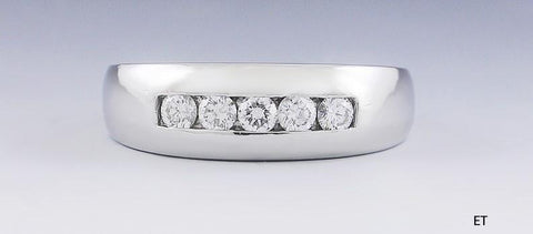 Stunning Platinum and Diamond Ring Band .4 ct