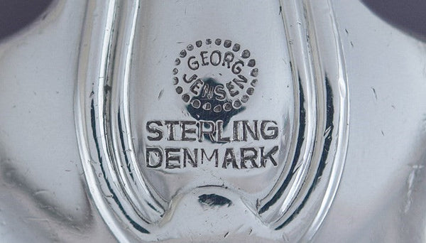 12 Georg Jensen Sterling Silver Old Danish Teaspoons Coffee Spoons 5 3/4"