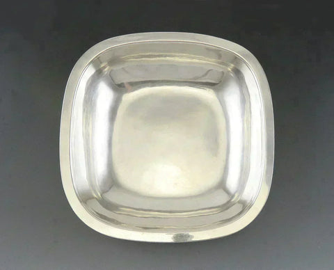 Antique/Vintage c1937 Solid Sterling Silver Stone Associates Square Dish 8"