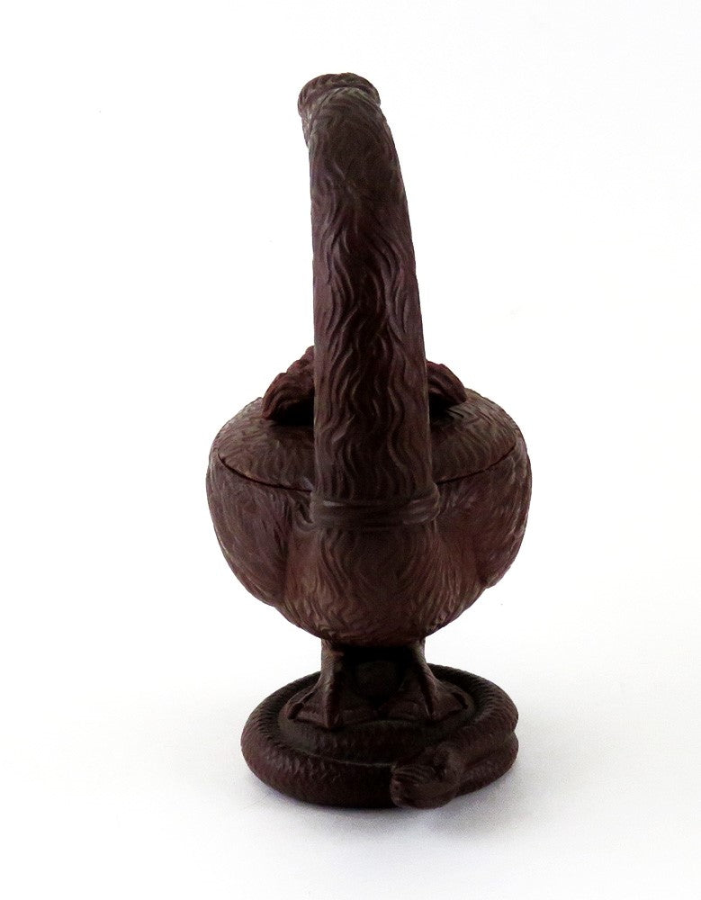 mid/late 1800s Grand Tour Souvenir Greco Roman Style Rosso Antico Swan Oil Lamp