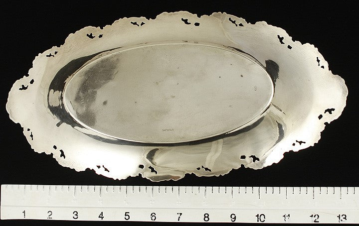 Antique 19th Century Ferd Fuchs Bros American Sterling Serving Dish 13" X 6"