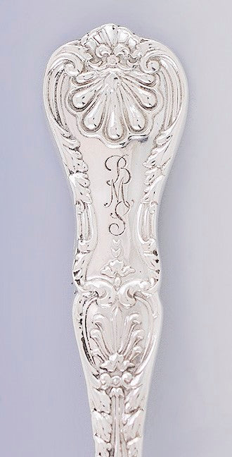 12 Gorham Sterling Silver King George Bouillon Round Soup Spoons 4 3/4"