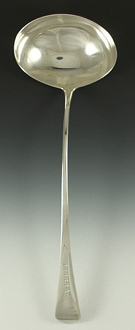 1797 Antique English Eley Fearn Sterling Silver Soup Punch Ladle 12.5"