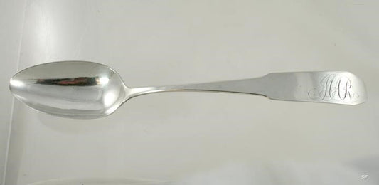 Early 19th Century Coin Silver Coffin End Tablespoon Whitney