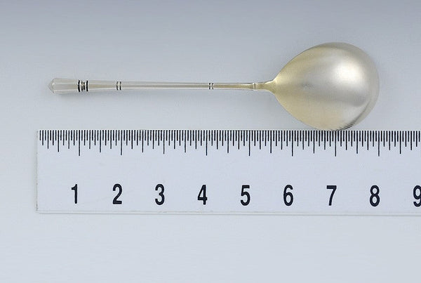 Antique c1900 Russian Silver Serving Spoon 7 3/4"