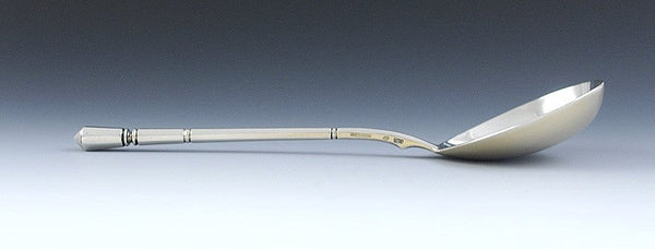 Antique c1900 Russian Silver Serving Spoon 7 3/4"