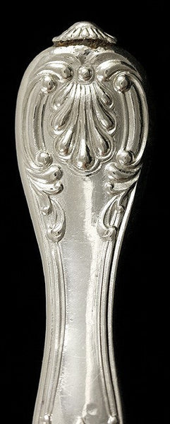 Austro Hungarian Antique 1846 Silver King Place Dessert Spoons 7 1/4"