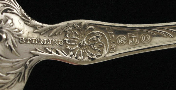 11 Art Nouveau Sterling Silver Gorham Marguerite 1901 Place Spoons 6 3/4"