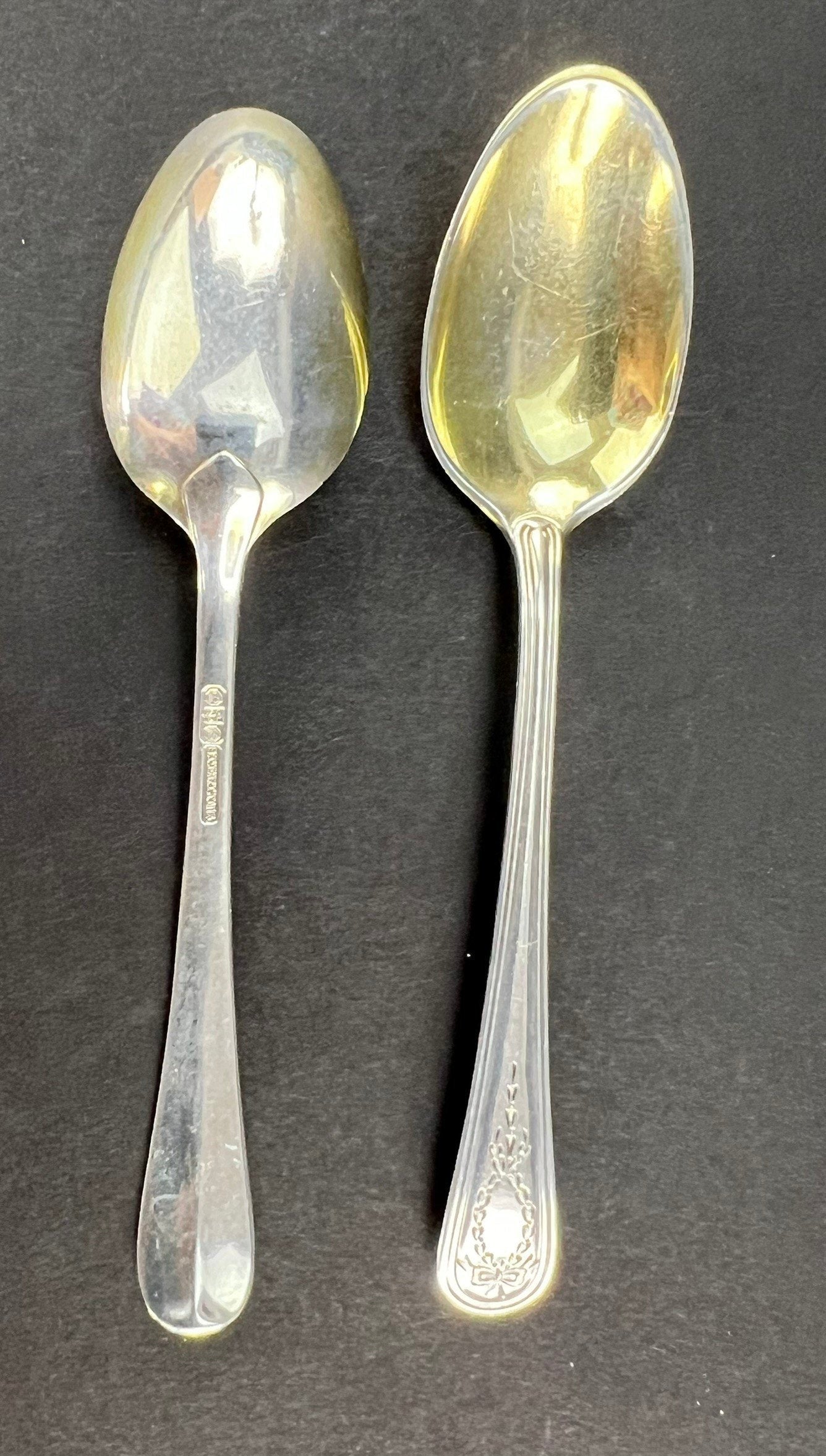 Rare Set 11 Gorham Sterling Silver Hamilton Engraved Demitasse Coffee Spoons