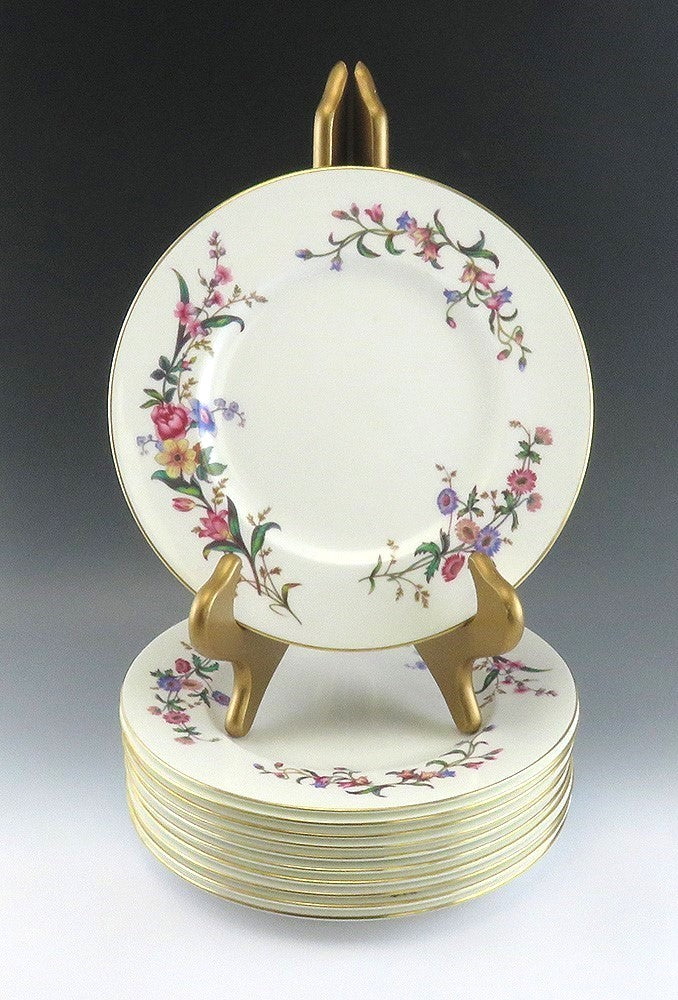 11 Wedgwood Devon Sprays Bone China Porcelain Salad Luncheon Plates 9"