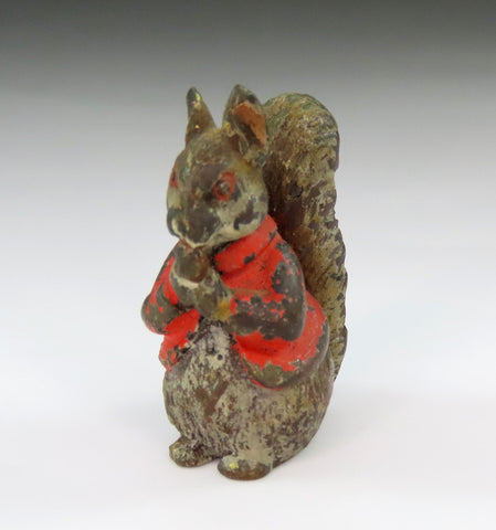 c1890 Squirrel Nutkin Austrian Bronze Miniature Beatrix Potter 1 1/4" Tall