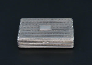 Fabulous c1830s Chinese Export Silver Cutshing Well Made Pinstripe Snuffbox Box