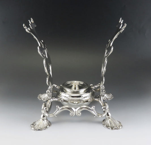 1836 Ornate Fine Quality Antique English Sterling Silver Kettle Stand London
