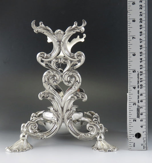 1836 Ornate Fine Quality Antique English Sterling Silver Kettle Stand London