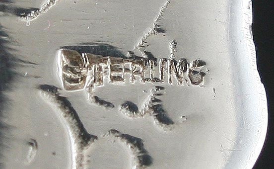 Vintage Nouveau Style Sterling Silver Openwork Pierced Serving Spoon 8 1/8"
