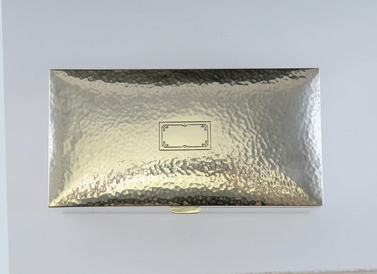 Antique c1915 James Blake Sterling Silver Art Deco Hand Hammered Box 6 X 3