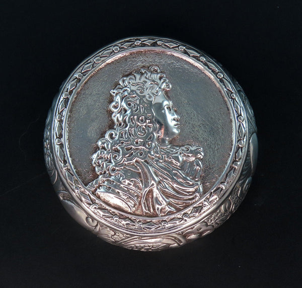 1887 Ornate German Sterling Silver Box English Import Marks King Louis XVI