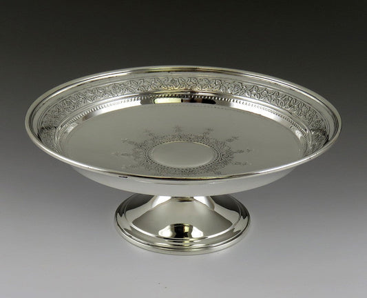 Antique Victorian Style Tiffany & Co Sterling Silver Tazza Compote Pedestal Dish