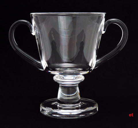 1930s Steuben Crystal Double Handle Glass Trophy Urn Vase