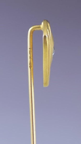 c1920 14k Yellow Gold Sapphire Art Deco Bipart Griscom Osborn Stickpin