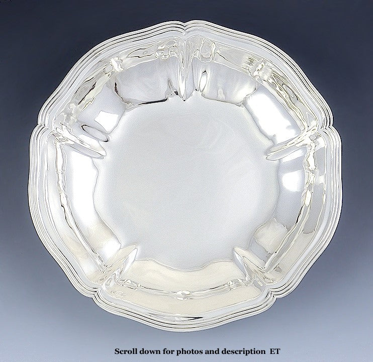 Antique/Vintage Arthur Stone Assc Sterling Silver Chippendale Serving Bowl 9"