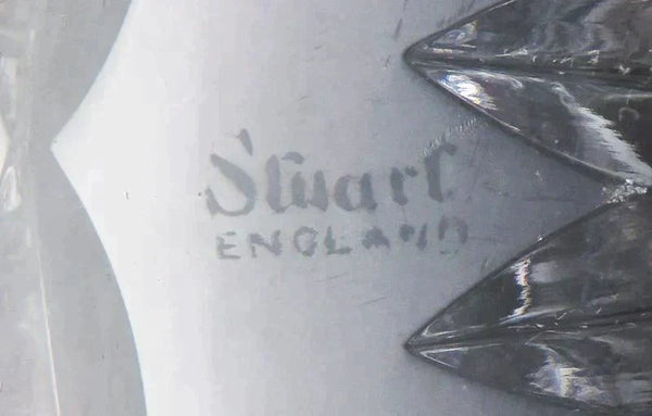 Vintage British Stuart Hampshire Cut Crystal Glass Centerpiece/Fruit Bowl 9 1/2"