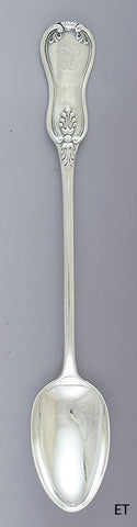 Antique 1846 Scottish Victorian Sterling Silver Platter Stuffing Serving Spoon