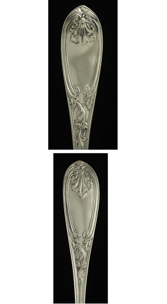 Antique 19th Century American Coin Silver Shell Bowl Serving Spoon 8 3/4"