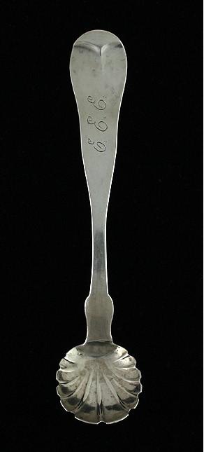 4 Antique Bigelow Kennard American Coin Silver Master Salt Spoons