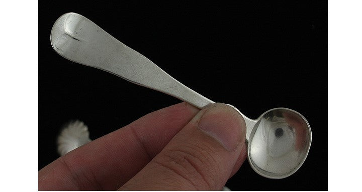 4 Antique Bigelow Kennard American Coin Silver Master Salt Spoons