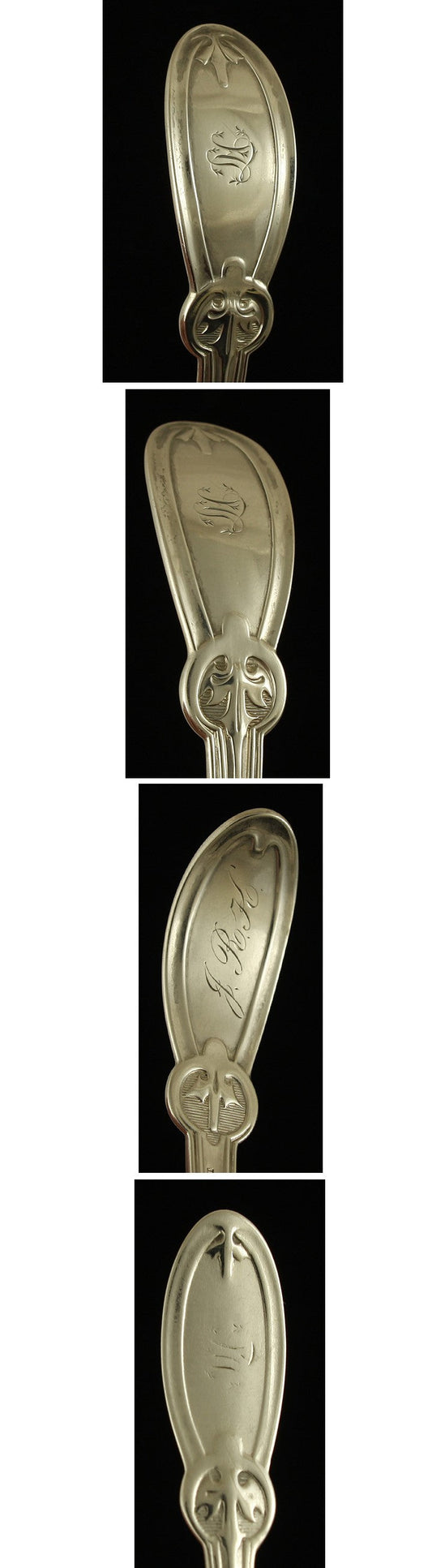 3 Ball Black and Co Sterling Gibney Mustard Salt Spoons