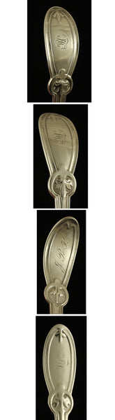 3 Ball Black and Co Sterling Gibney Mustard Salt Spoons