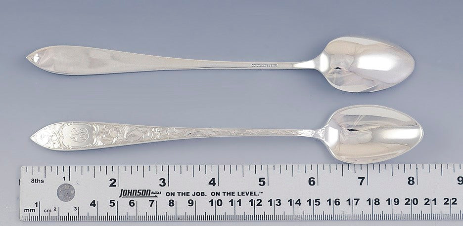 Fab Set 12 Schofield Sterling Silver Lorraine Iced Tea/Sundae/Parfait Spoons