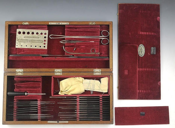 Superb 1864-1886 George Tiemann 29pc Surgeon's Urologic Set W/Rosewood Box