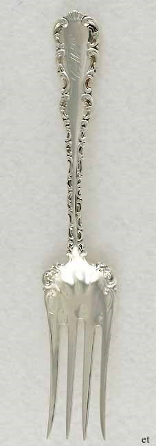 Antique Sterling Silver Whiting Louis XV 1891 Chipped Beef Serving Fork