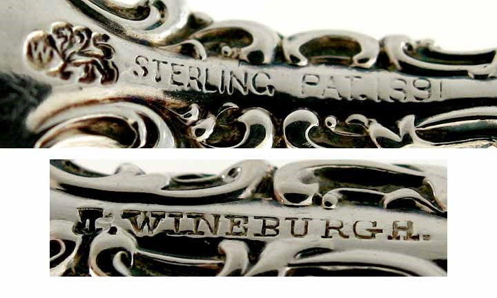 Antique Sterling Silver Whiting Louis XV 1891 Chipped Beef Serving Fork