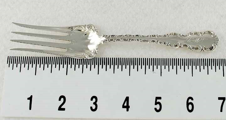 Antique Sterling Silver Whiting Louis XV 1891 Chipped Beef Serving Fork