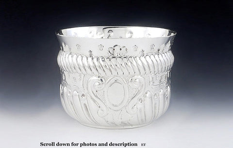 Antique 1890 Victorian English Sterling Silver 17th Century Form Cup 2 1/4"