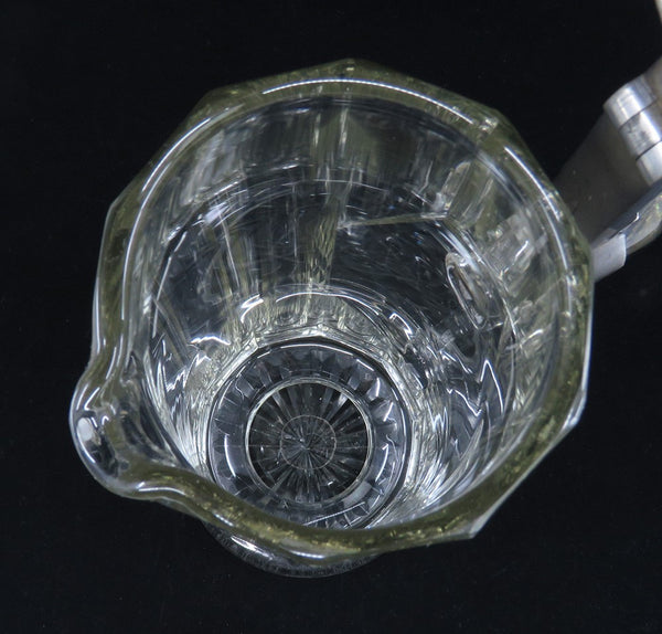Impressive c1880s German Cut Glass Crystal Pewter Lid 1.5L Andvari Gnome Stein