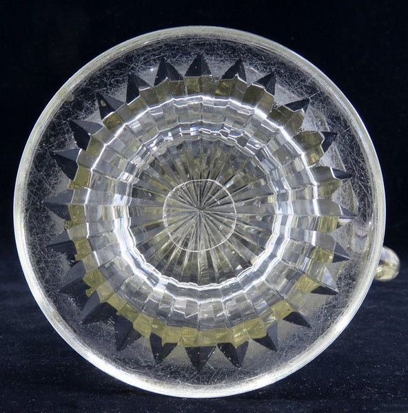 Impressive c1880s German Cut Glass Crystal Pewter Lid 1.5L Andvari Gnome Stein