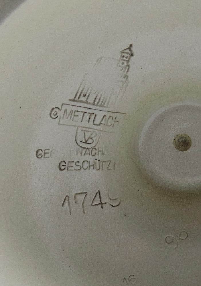 c1900 Impressive Signed Villeroy Boch Mettlach Art Nouveau #1749 Tall Vase