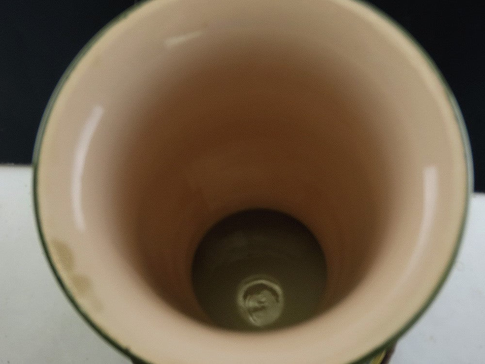 c1900 Impressive Signed Villeroy Boch Mettlach Art Nouveau #1749 Tall Vase