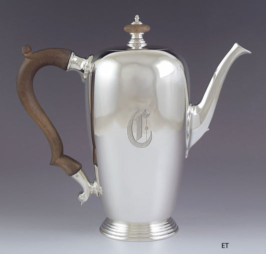 Georg Jensen 1255A Sterling Silver Early Georgian Repro c1720 Tall Coffeepot