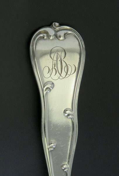 Antique Sterling Silver Dominick Haff Rococo 1888 Floral Serving Spoon 8 3/4"