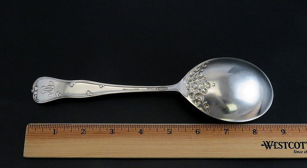 Antique Sterling Silver Dominick Haff Rococo 1888 Floral Serving Spoon 8 3/4"