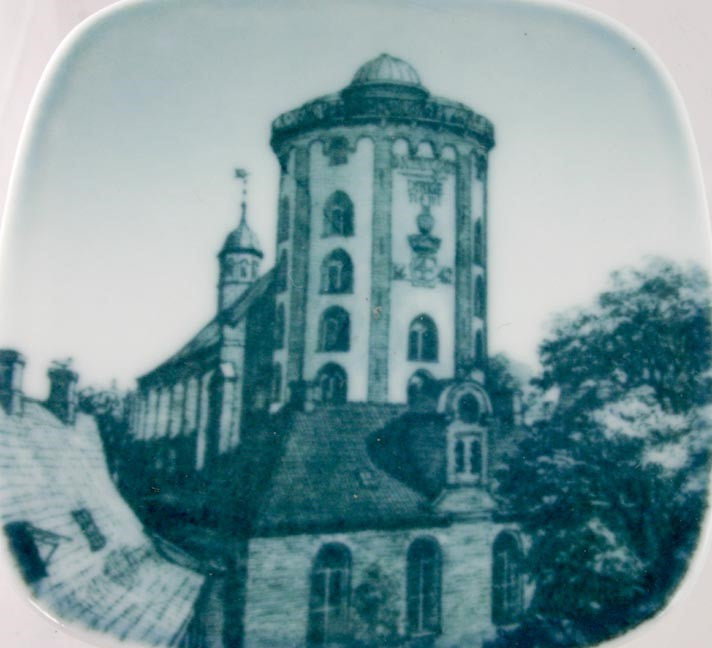 Architecture Scene Bing Grondahl Porcelain Mint Teabag Dishes or Ashtrays