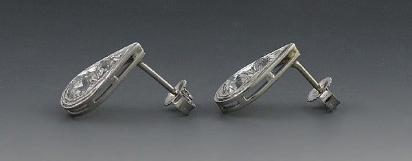 Elegant 14k White Gold Diamond Earrings ~1 Carat TW