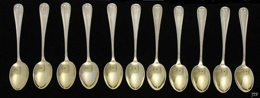 Fine set 11 Durgin New Standish Sterling Silver Demitasse Spoons "Irene"