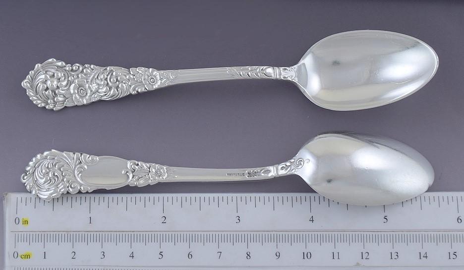 Pristine Set 6 Reed Barton Sterling Silver Trajan Teaspoons No Mono