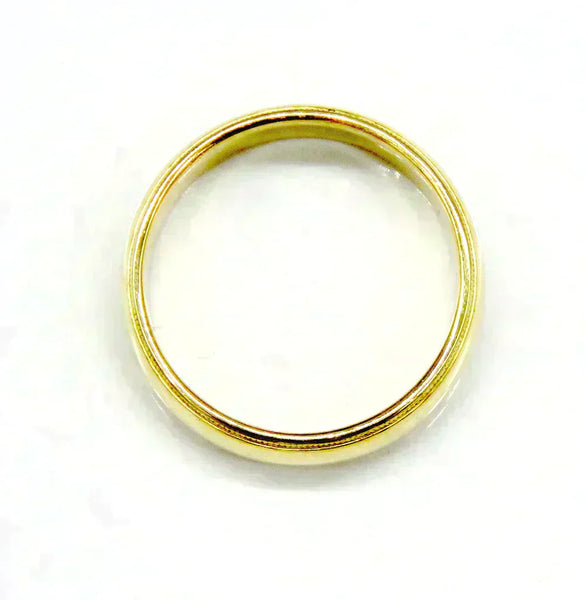 Vintage Tiffany & Co 18K Yellow Gold 6mm Wide Band Wedding Engagement Ring Sz 10
